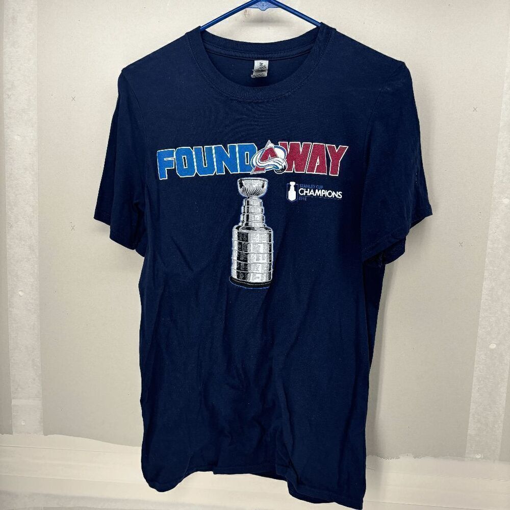 Colorado Avalanche Adult Small Shirt Found Away 2022 Stanley Cup Champions Men's